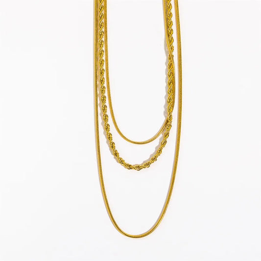 3-Layered Twisted Rope Necklace