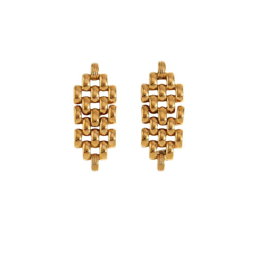 Watchband Drop Earrings