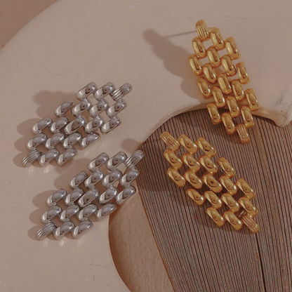 Watchband Drop Earrings