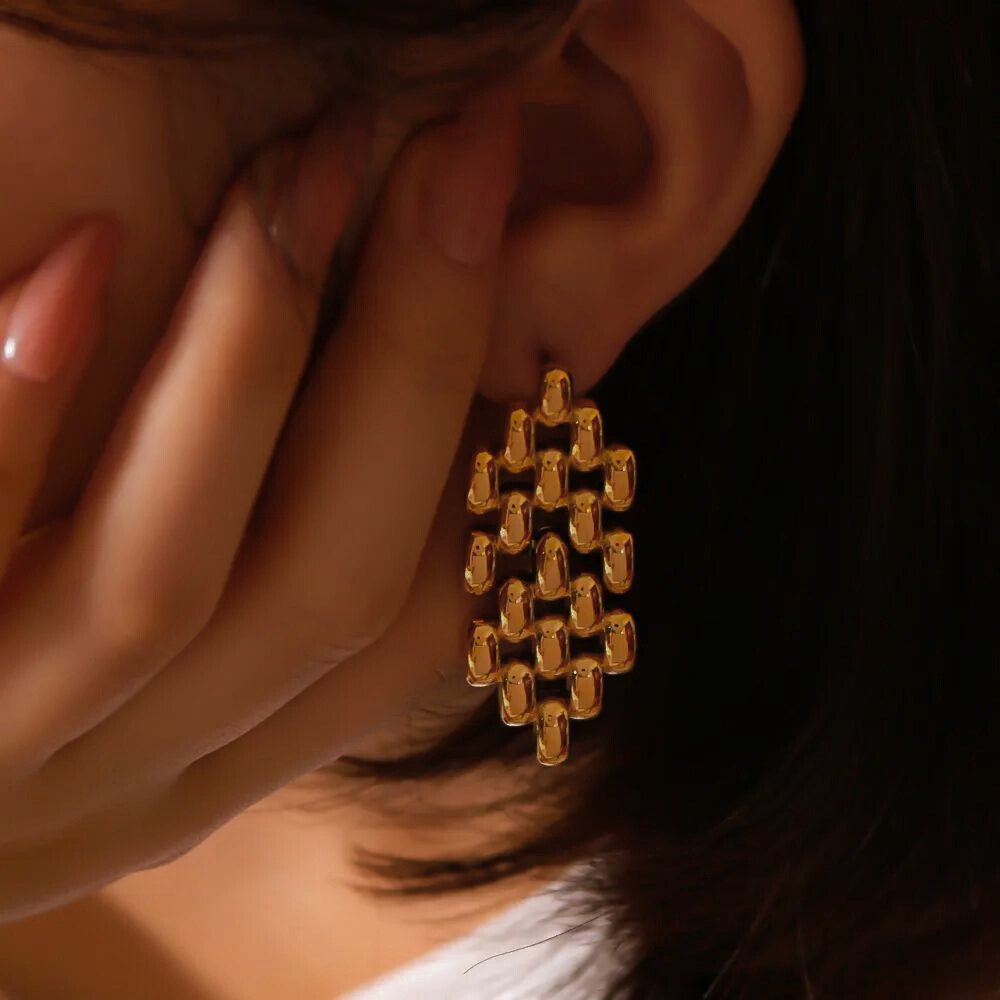 Watchband Drop Earrings